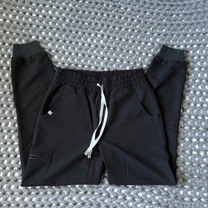 FIGS High Rise Zamora Jogger Scrub Bottoms - Black - Size S